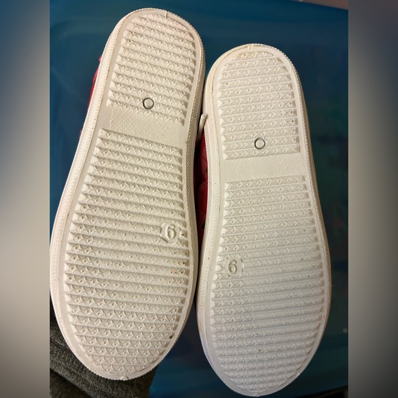 Sugar & Spice by Lny Red Cherry Print Gingham Canvas Toddler Shoes Size 9 - Picture 5 of 5